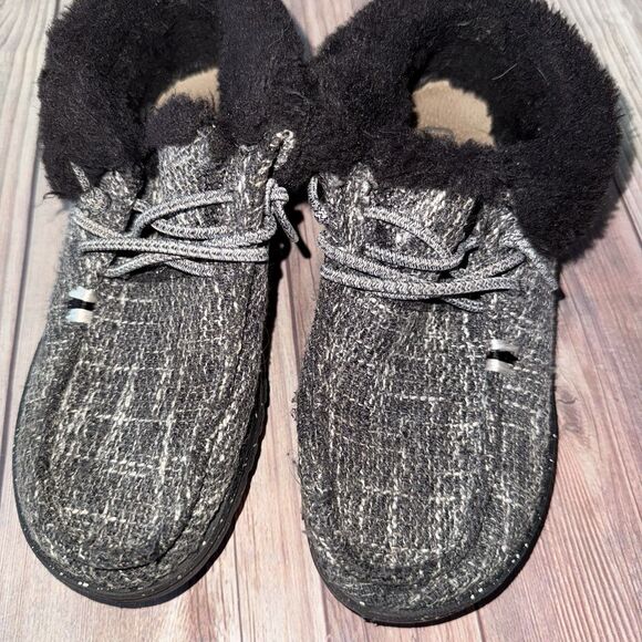 Girls Britt Youth Boho Hey Dude Cookies And Cream Ankle Boots Size 3 - Picture 1 of 7